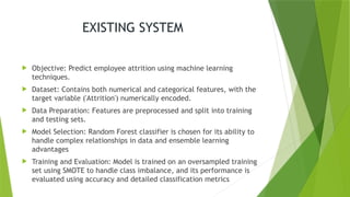 Machine learning project on employee attrition detection using.pptx