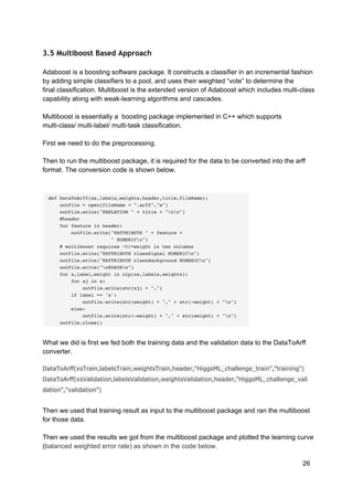 Higgs Boson Machine Learning Challenge Report | PDF