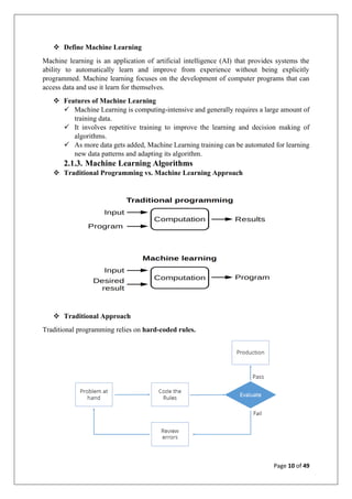 Machine learning Summer Training report | PDF