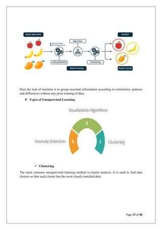 Machine learning Summer Training report | PDF