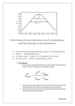 Machine learning Summer Training report | PDF