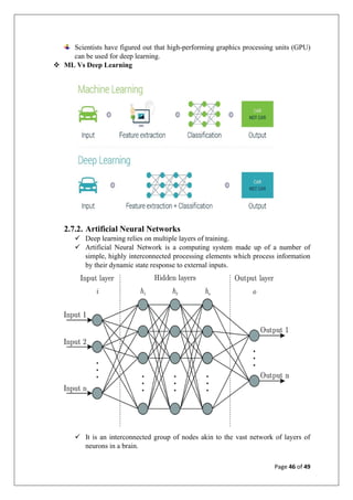 Machine learning Summer Training report | PDF