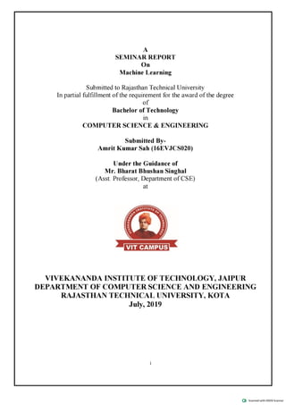 machine learning report file 7.pdf for ml | PDF