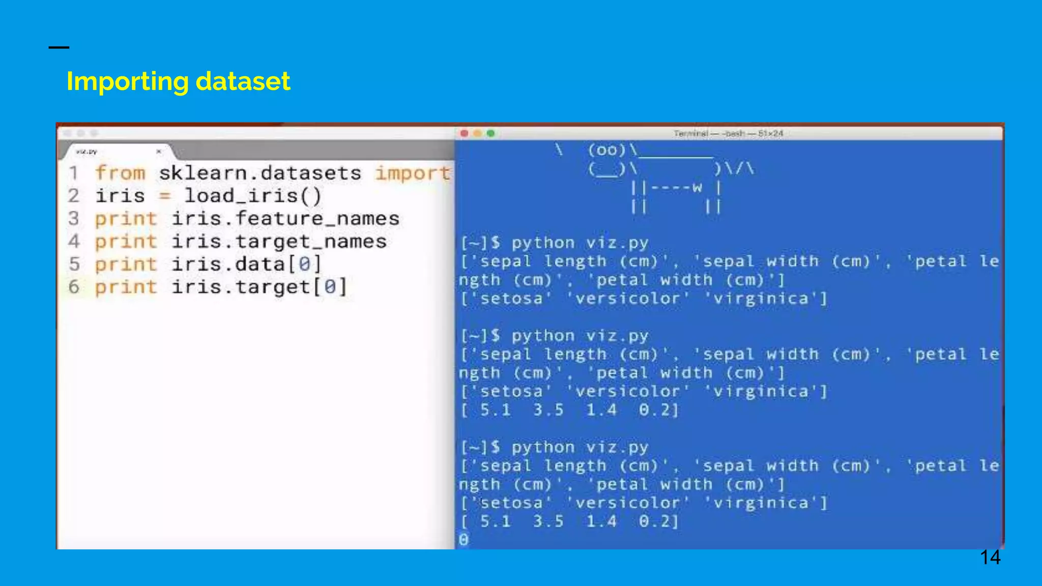 Importing dataset
14
 