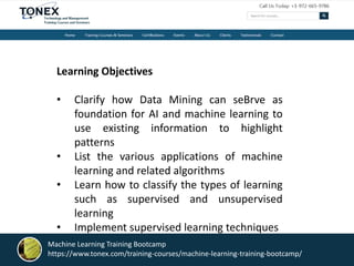 Training Objectives Machine Learning Machine learning, Machine learning training bootcamp | PPTX