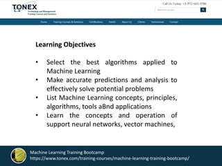 Training Objectives Machine Learning Machine learning, Machine learning training bootcamp | PPTX