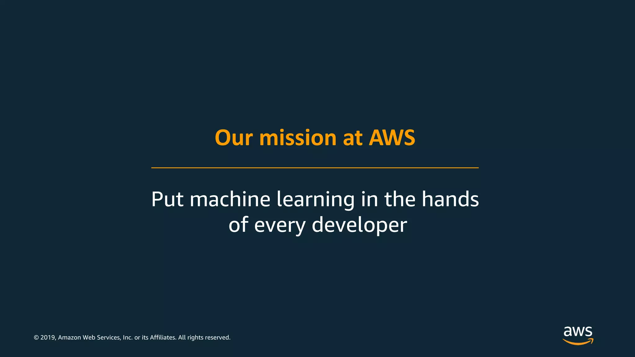 © 2019, Amazon Web Services, Inc. or its Affiliates. All rights reserved.
 