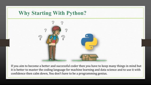 How Python can be used for machine learning? | PPT