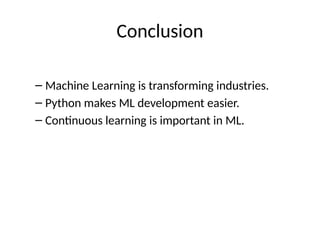 Comprehensive Guide to Machine Learning with Python: Concepts, Types ...