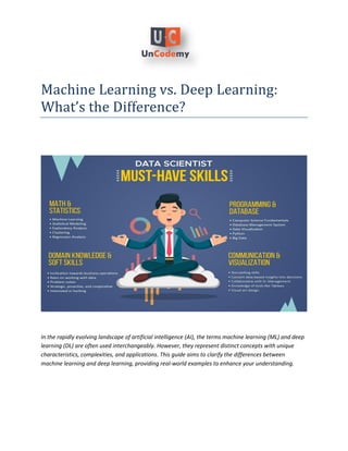 Machine Learning vs. Deep Learning: What’s the Difference? | PDF