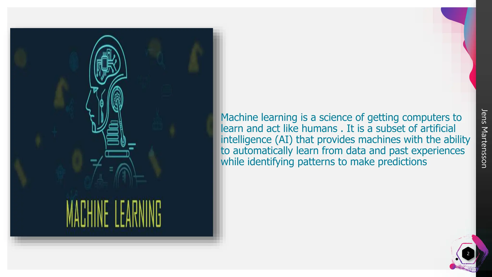 machine Learning & types of Machine Learning.pptx