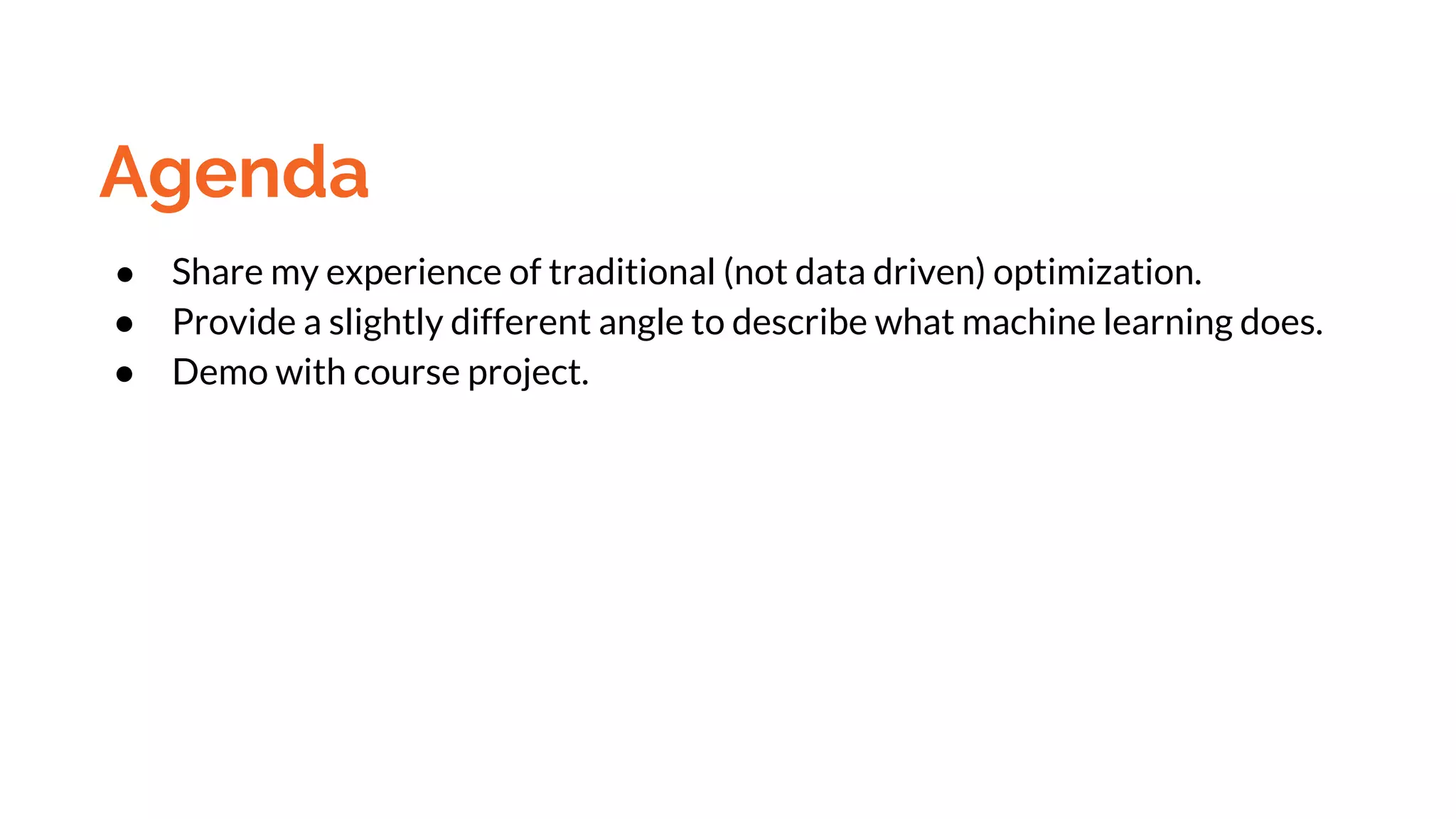 OPTIMIZATION VS MACHINE LEARNING visual data 3