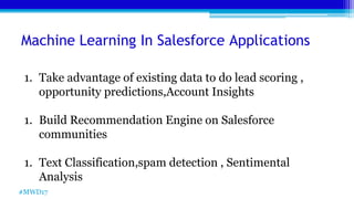 Machine learning with salesforce data using prediction io | PPTX