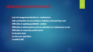 Machine Maintenance Weak Point Machine maintenance | PPTX