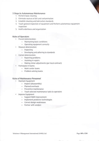 Machine Maintenance and Management processes | PDF