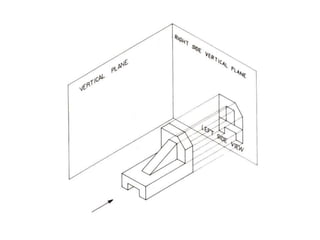 Machine parts orthographic projections 