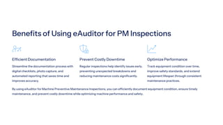 Machine Preventive Maintenance Inspection with eAuditor Audits and ...
