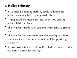 Machine Printing-Roller,Rotary,Stencil,Transfer & photo printing | PPT