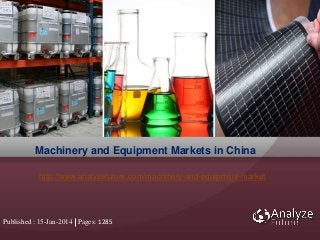 Published : 15-Jan-2014 Pages: 1285
Machinery and Equipment Markets in China
http://www.analyzefuture.com/machinery-and-equipment-market
 