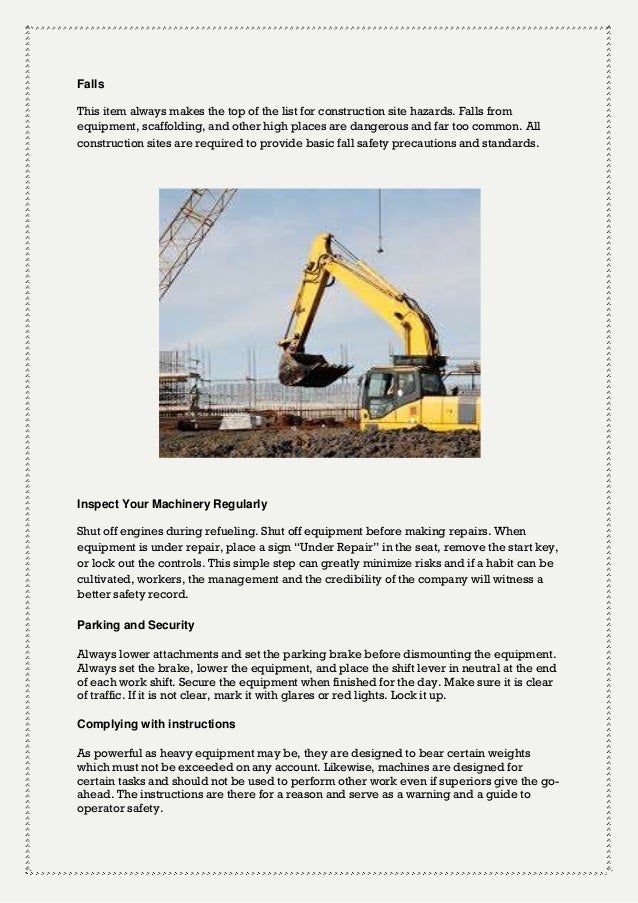 Machinery Operator Safety Tips