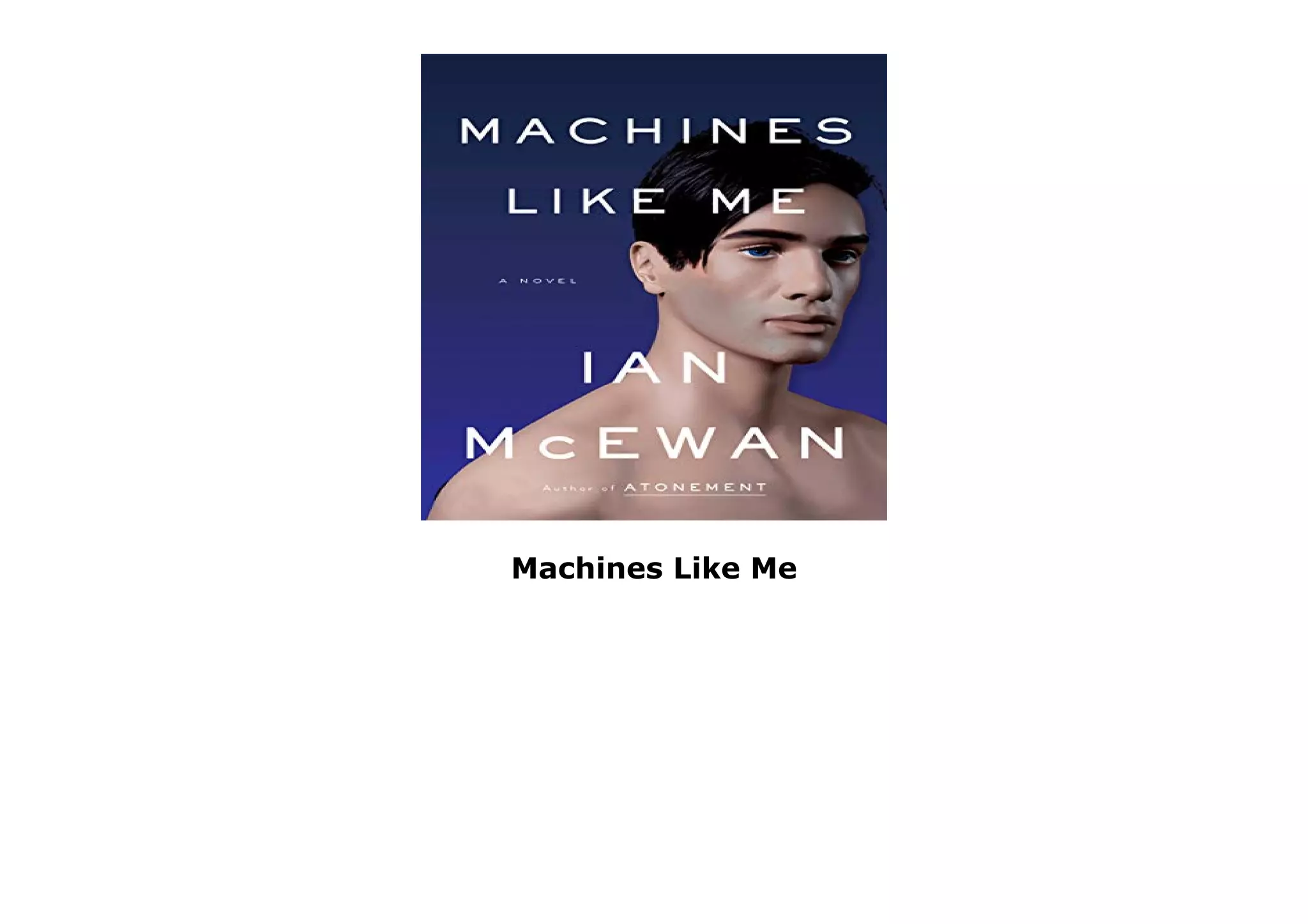 Machines Like Me | PDF