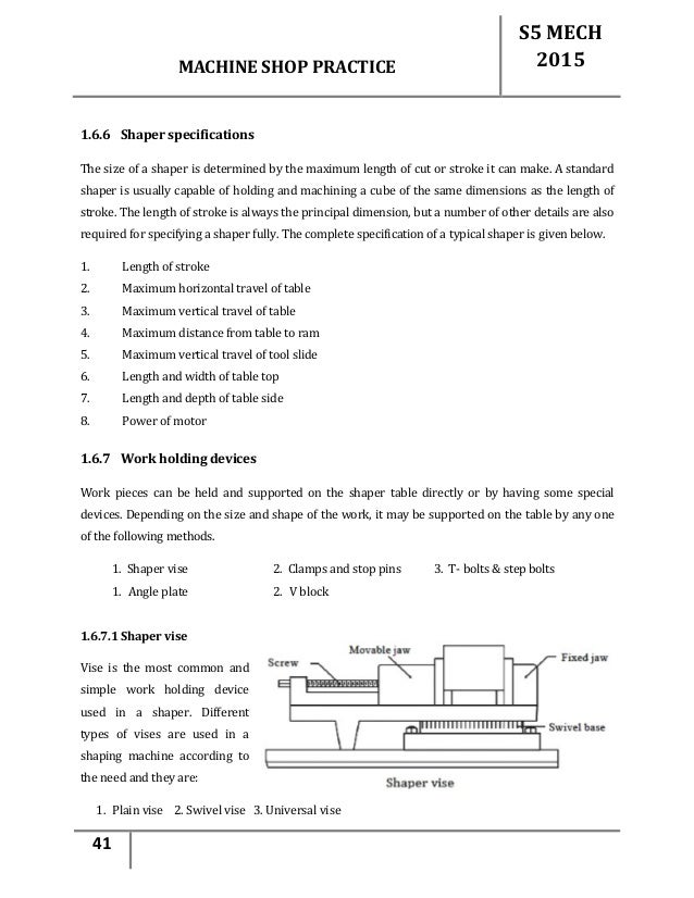 workshop technology notes pdf