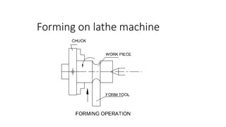 Forming on lathe machine
 