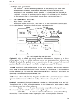 Machine tools lecture notes iii-i | PDF