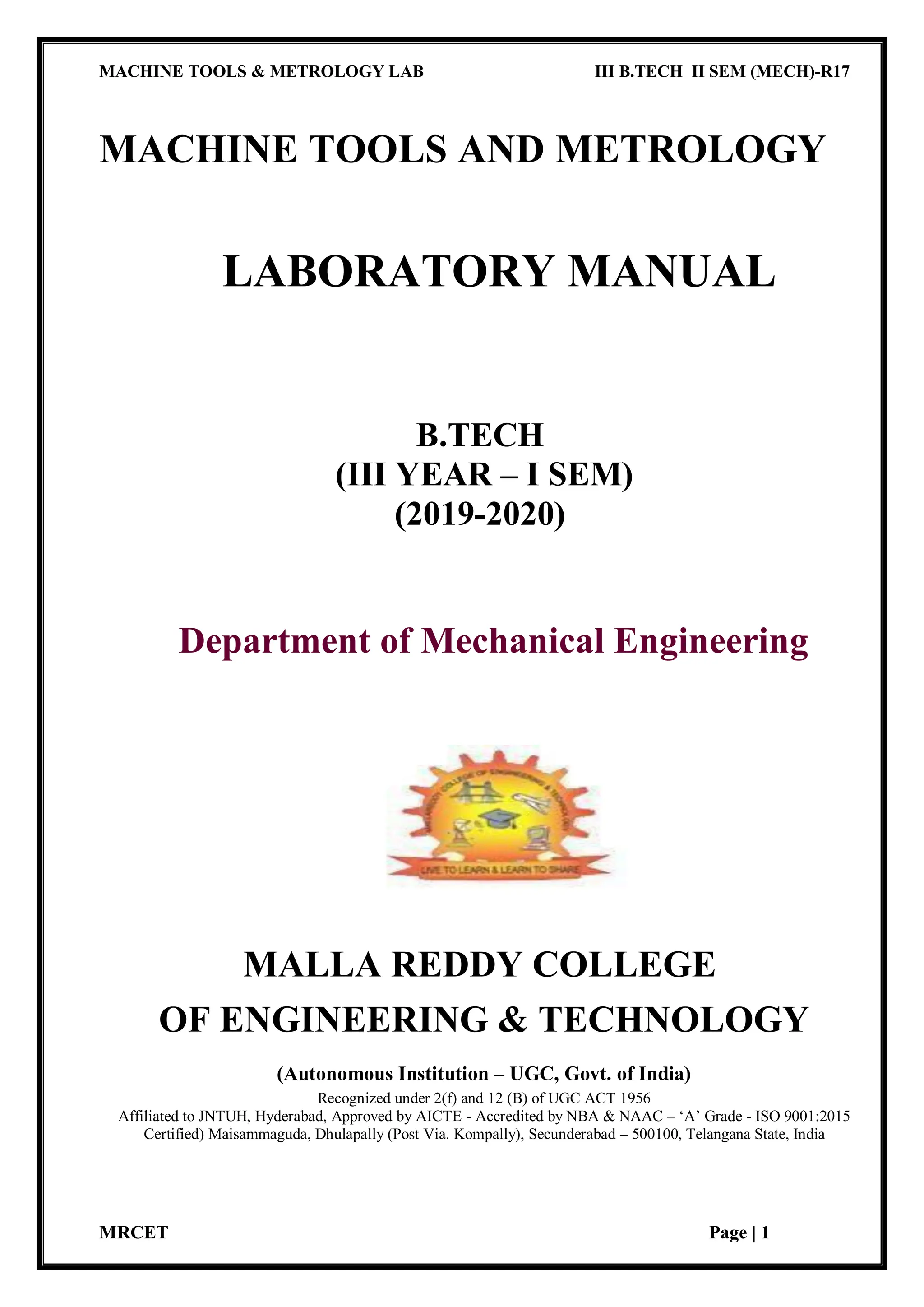 Machine Tools & Metrology Lab Manual.pdf