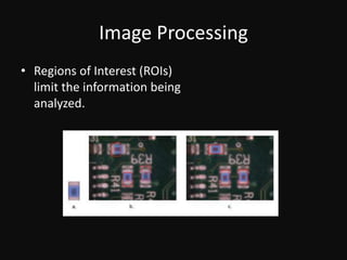 LensesEntocentric magnification changes, due to object displacement image distortion perspective errors poor image resolution object edge position uncertainty, due to lighting geometryTelecenricthe front lens must be at least as large as the object largest dimension Largerheavier more expensive than common optics.Perecentric