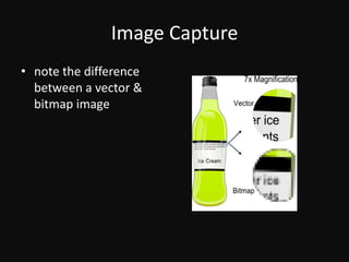Image Capturenote the difference between a vector & bitmap image