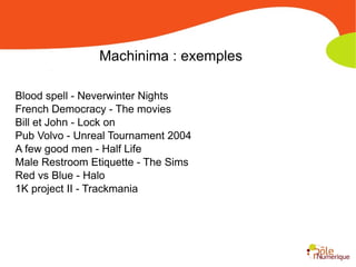 Technique de production basé sur moteur de jeux vidéos 