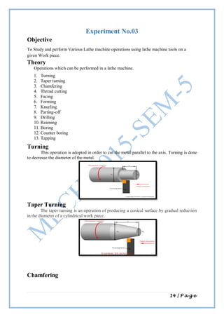 Lathe Study Method Machining technology lab manual mechanical.manufacturing technology 2 ...