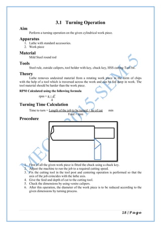 Machining technology lab manual mechanical.manufacturing technology 2 ...