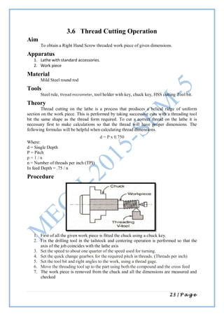 Threader Machine Documents Machining technology lab manual mechanical.manufacturing technology 2 ...