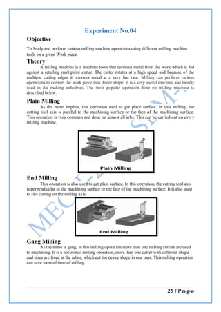 Machining technology lab manual mechanical.manufacturing technology 2 ...