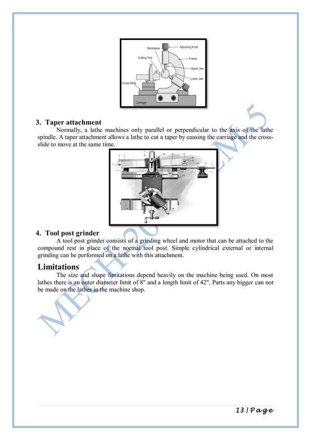 Machining technology lab manual mechanical.manufacturing technology 2