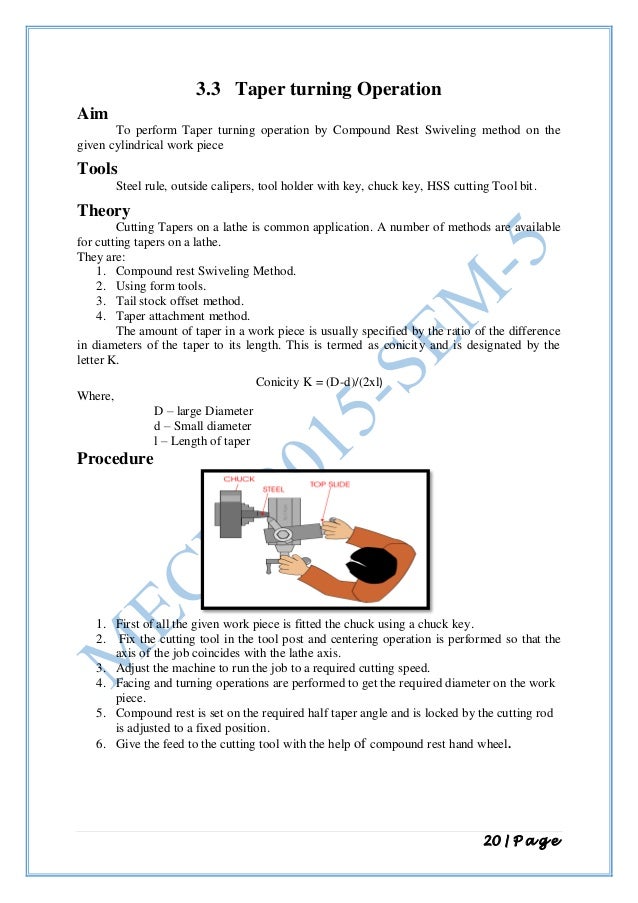 Machining technology lab manual mechanical.manufacturing technology 2…