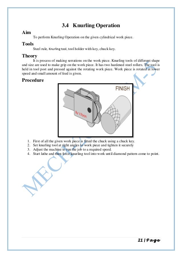 Machining technology lab manual mechanical.manufacturing technology 2…