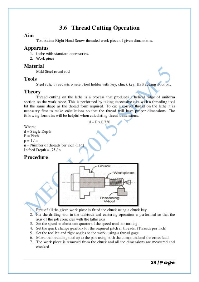 Machining technology lab manual mechanical.manufacturing technology 2…