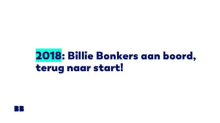 2018: Billie Bonkers aan boord,
terug naar start!
 