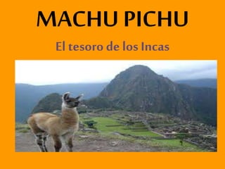 MACHU PICHU
El tesoro de los Incas
 