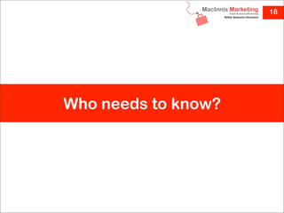 18




Who needs to know?
 