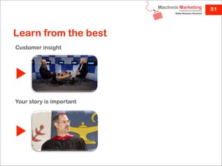 51



Learn from the best
Customer insight




Your story is important
 