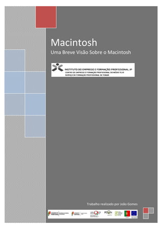 Macintosh
Uma Breve Visão Sobre o Macintosh




              Trabalho realizado por João Gomes
 
