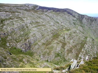 Bandas de xistos e cuarcitas en Fial das Corzas
 