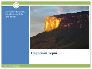 CuquenánTepuiCuquenán o Kukenán, ubicado al este de la Gran SabanaFoto: Federico Poggioli