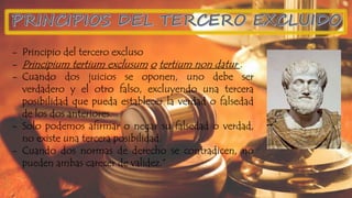 Principios del tercero excluido | PPTX
