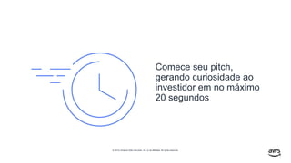 © 2019, Amazon Web Services, Inc. or its affiliates. All rights reserved.
Comece seu pitch,
gerando curiosidade ao
investidor em no máximo
20 segundos
 