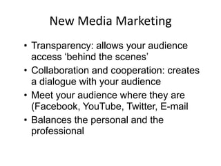 Marketing is creating relationships based on trust. 
